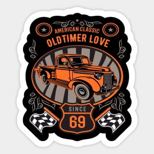 Oldtimer Love American Classic 1969 Gift Sticker